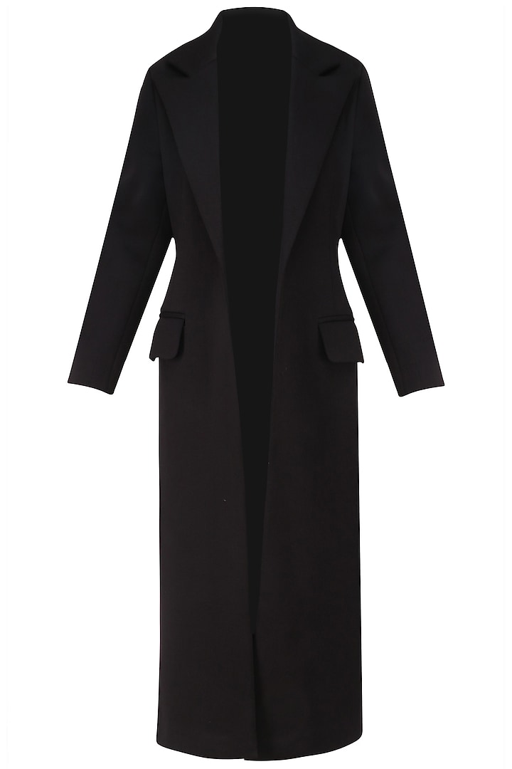 Black bonded floor coat available only at Pernia's Pop Up Shop.