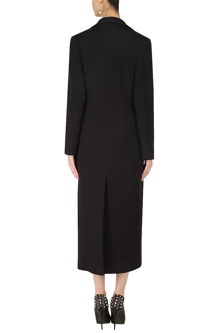 Black bonded floor coat available only at Pernia's Pop Up Shop.