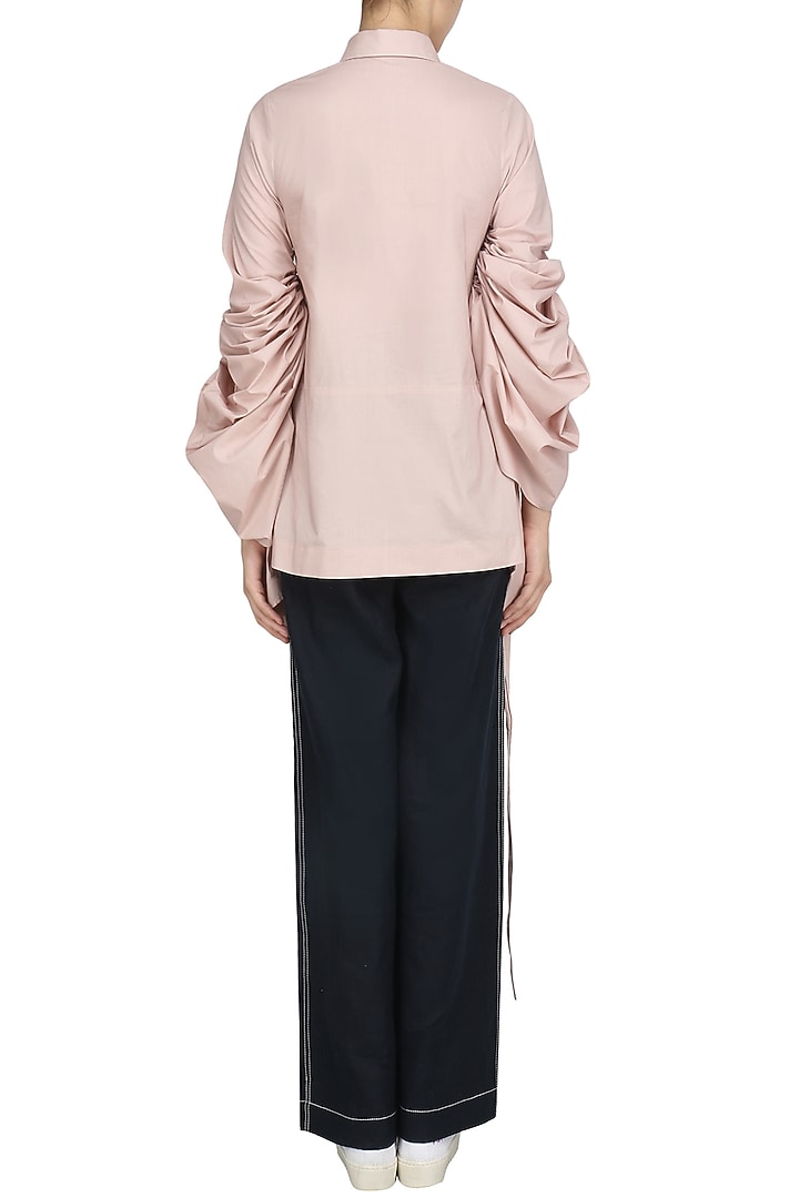 Blush pink clicnched shirt available only at Pernia's Pop Up Shop.