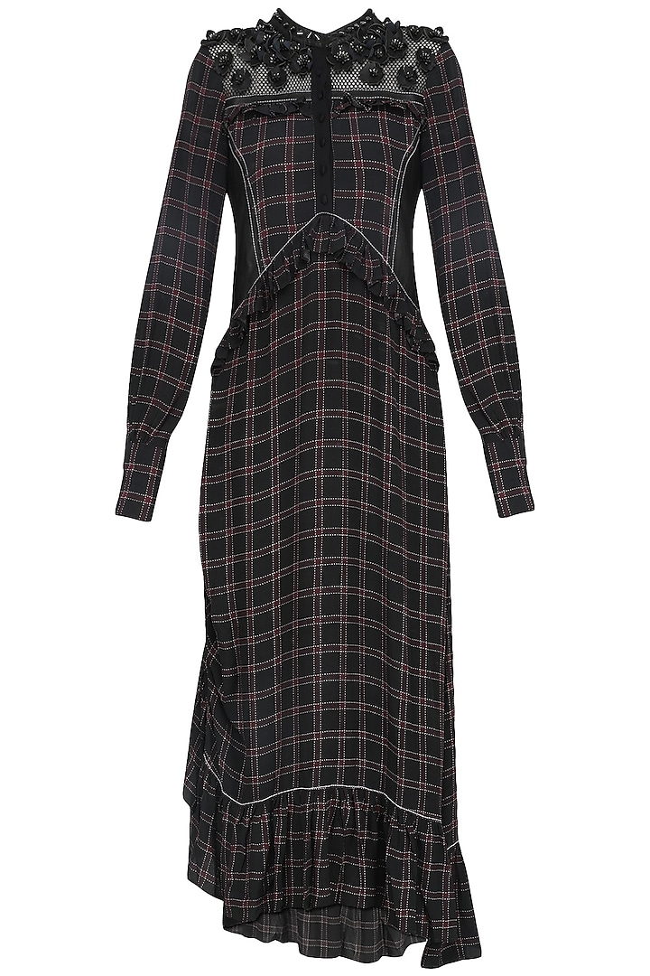 Black check ruffled dress available only at Pernia's Pop Up Shop.