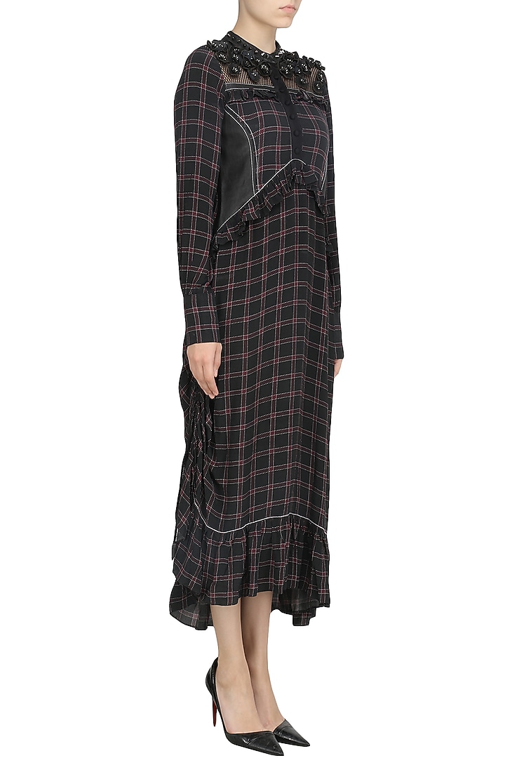 Black check ruffled dress available only at Pernia's Pop Up Shop.