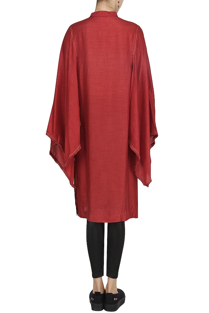 Red handkerchief sleeves dress available only at Pernia's Pop Up Shop.