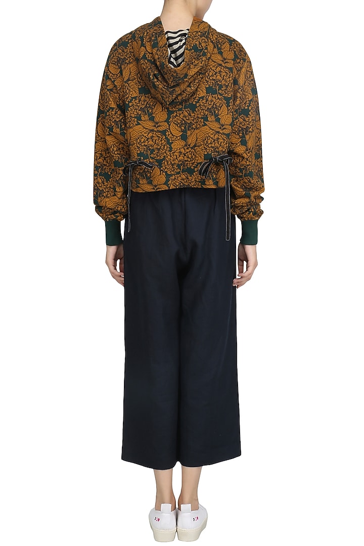 Green printed cropped jumper available only at Pernia's Pop Up Shop.