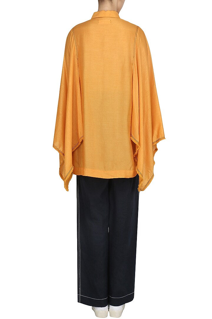 Mustard handkerchief sleeves tunic available only at Pernia's Pop Up Shop.