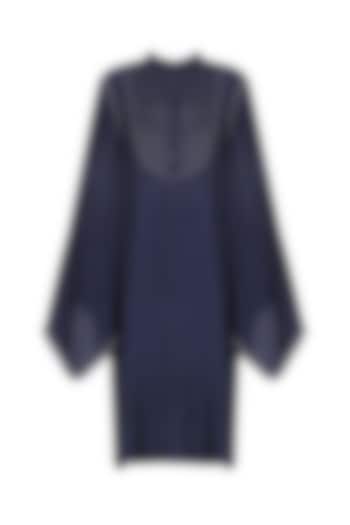 Navy blue handkerchief sleeves dress available only at Pernia's Pop Up Shop.