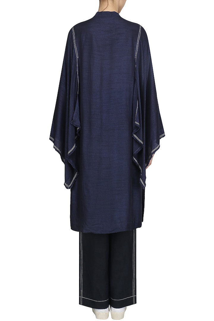 Navy blue handkerchief sleeves dress available only at Pernia's Pop Up Shop.