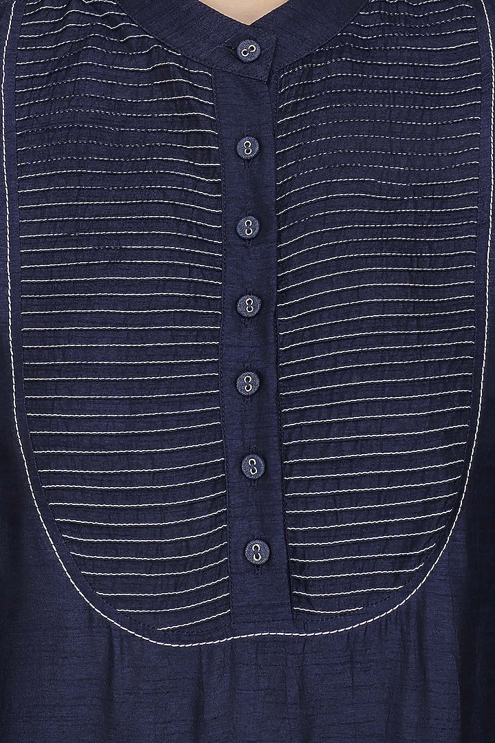 Navy blue handkerchief sleeves dress available only at Pernia's Pop Up Shop.