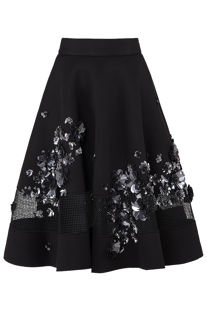 Black Skater Skirt by Dhruv Kapoor