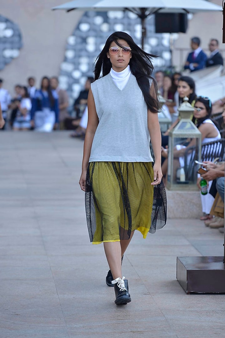 Grey oversized sweatshirt ludwig dress available only at Pernia's Pop Up Shop.
