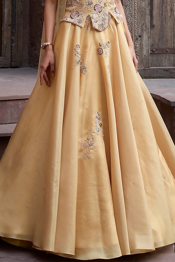 Yellow Organza Skirt Set by Dolly J at Pernia's Pop Up Shop