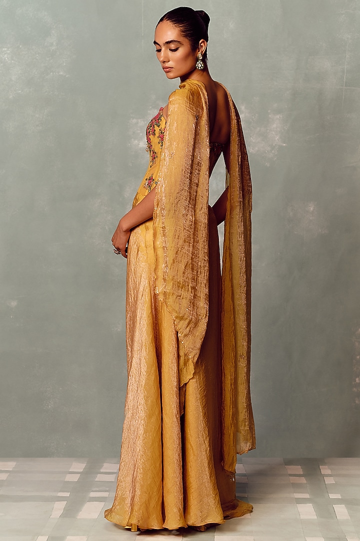 Lemon Woven Organza Skirt Set by Dolly J at Pernia's Pop Up Shop