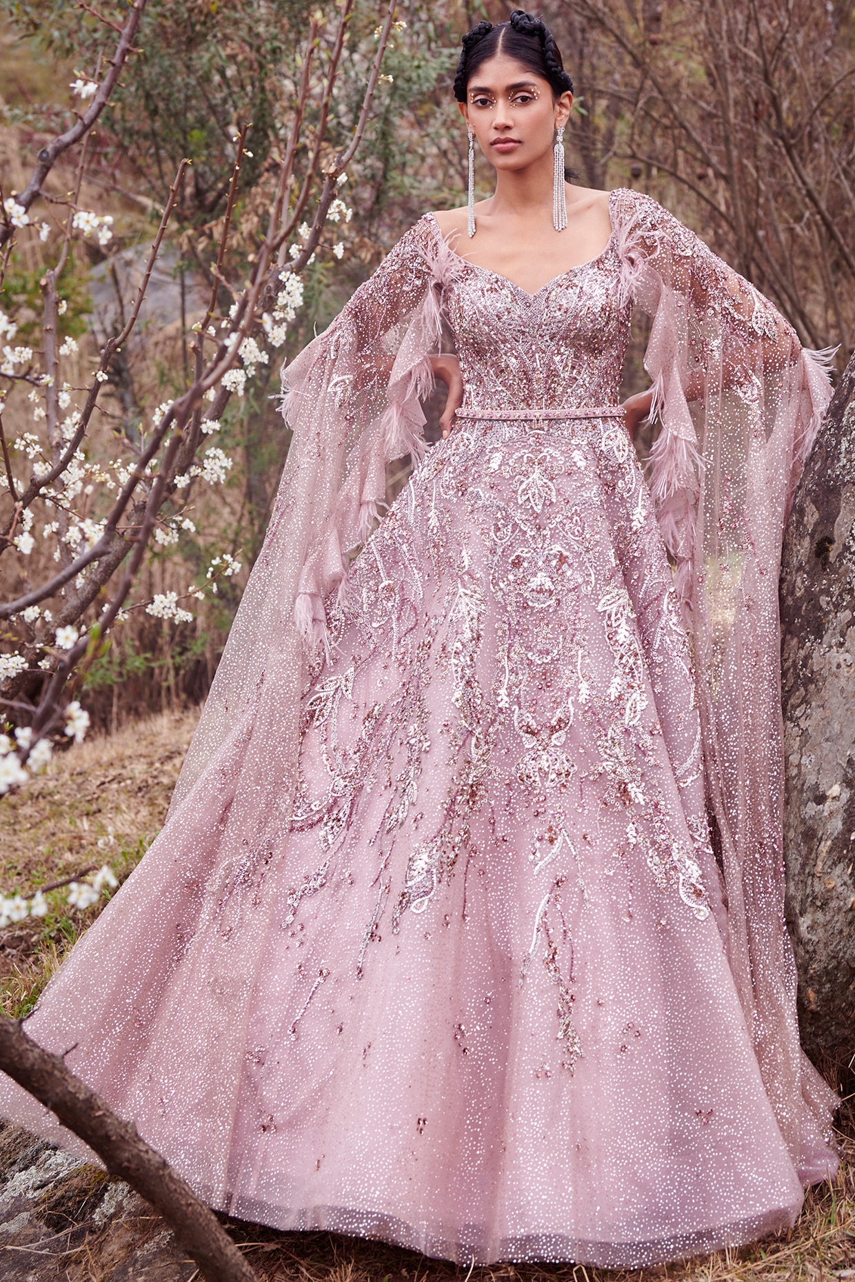 Lilac gown 2024 for wedding