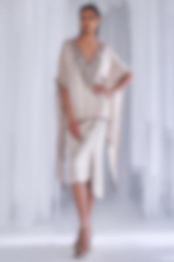 Ivory Satin Skirt Set by Dolly J at Pernia's Pop Up Shop