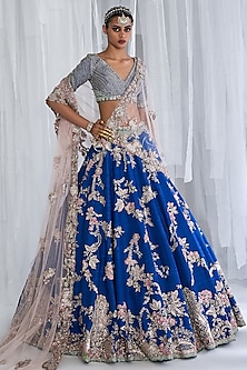 Firoza Raw Silk Embroidered Lehenga Set Design by Dolly J at Pernia's ...