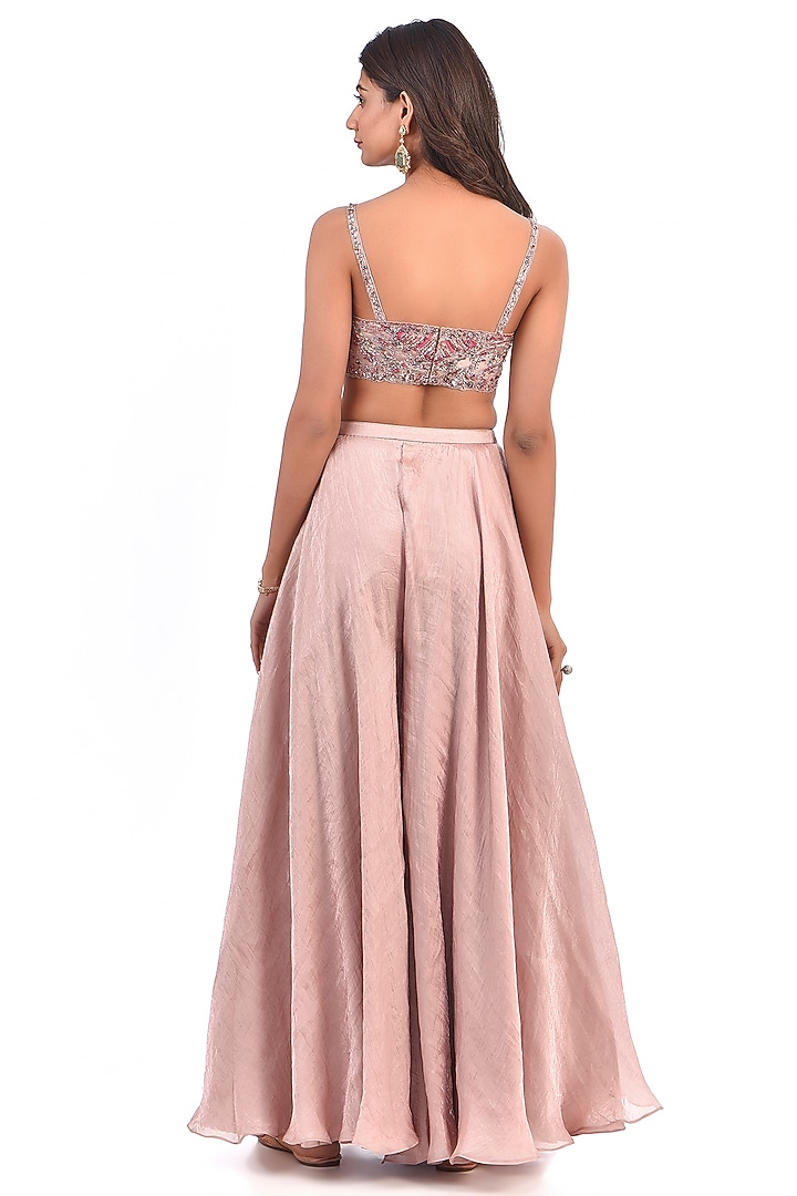 Pink Ombre Organza & Chantilly Jacket Set by Dolly J at Pernia's Pop Up Shop