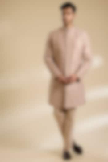 Mist Lavender Tissue Hand Embroidered Sherwani Set by Dolly J MAN