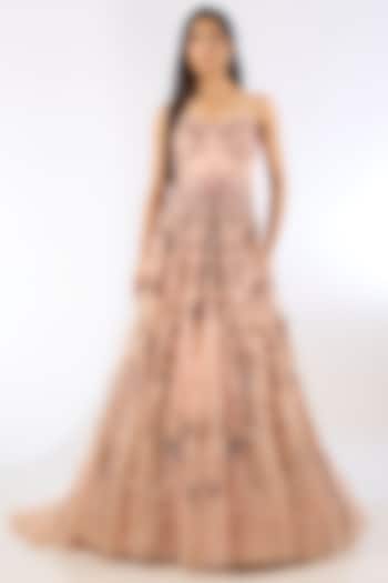 Pastel Pink Jacquard Bridal Gown by Dolly J at Pernia's Pop Up Shop