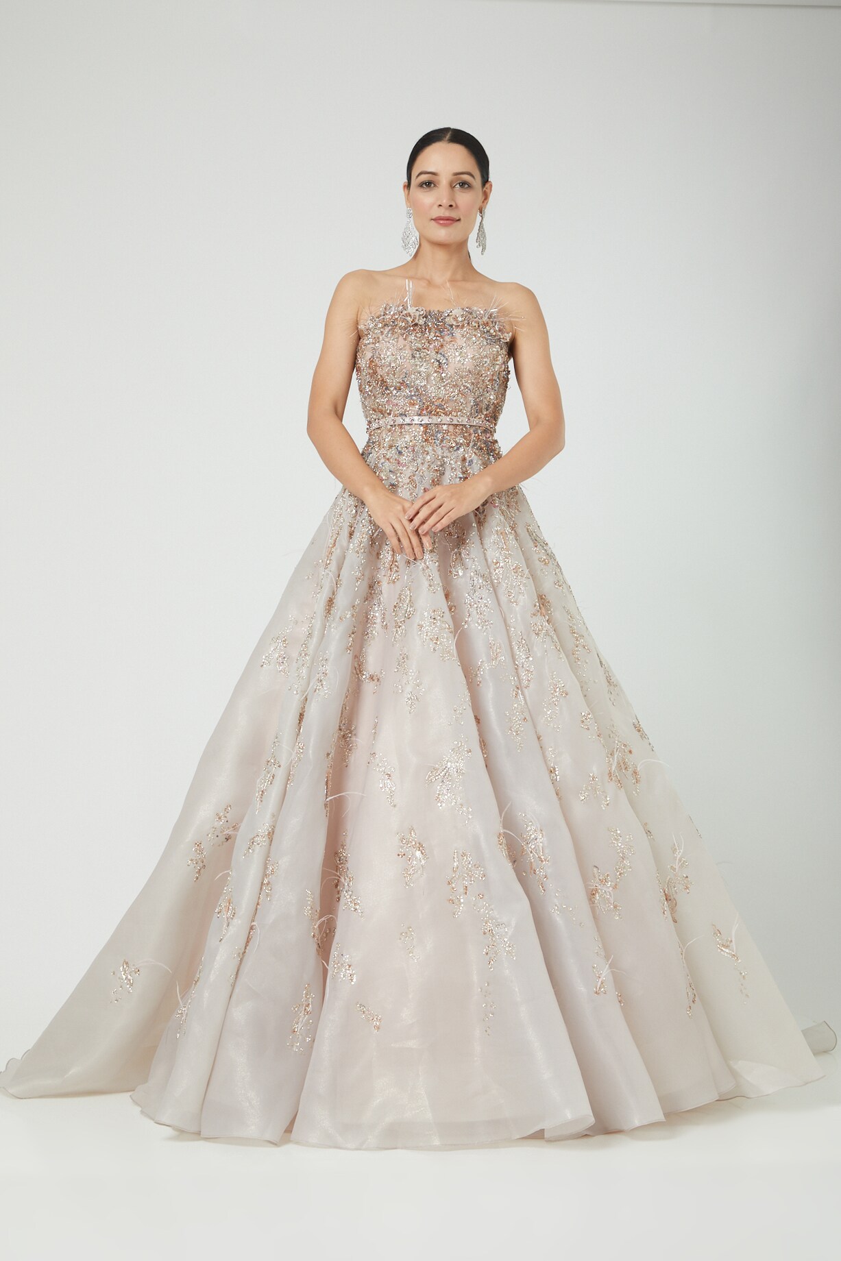 strapless open back dress Pronovias Privee: Taj – Camellia Wedding Gown | Bridal Store main image 0