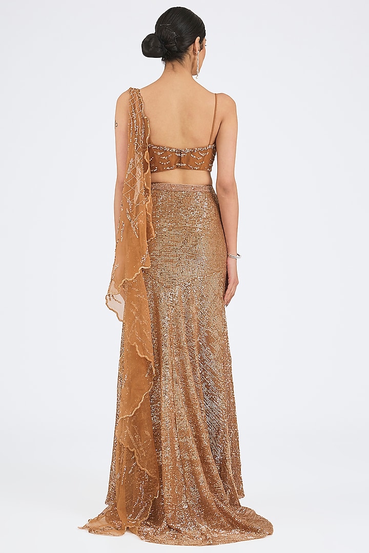 Gold Sequins Skirt Set by Dolly J at Pernia's Pop Up Shop