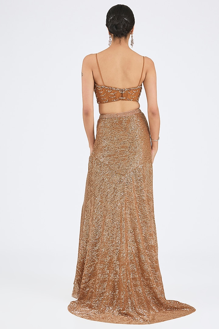 Gold Sequins Skirt Set by Dolly J at Pernia's Pop Up Shop