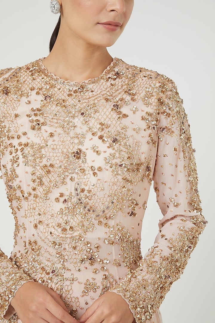 Ivory Chiffon Wedding Gown by Dolly J at Pernia's Pop Up Shop
