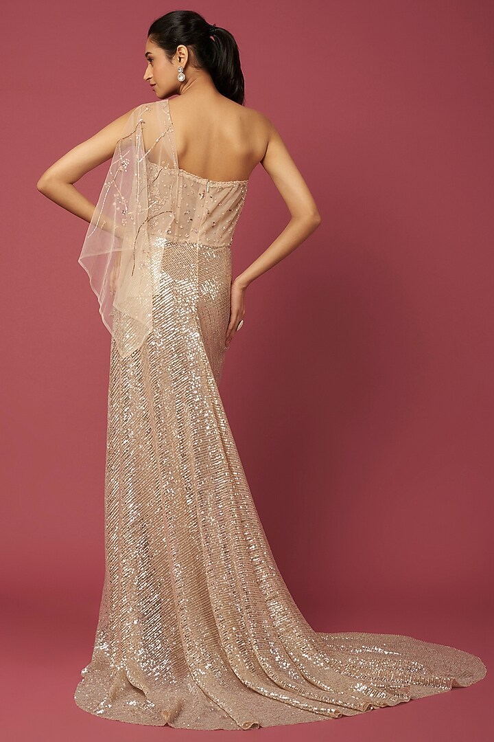 Silver Embroidered Wedding Gown by Dolly J at Pernia's Pop Up Shop