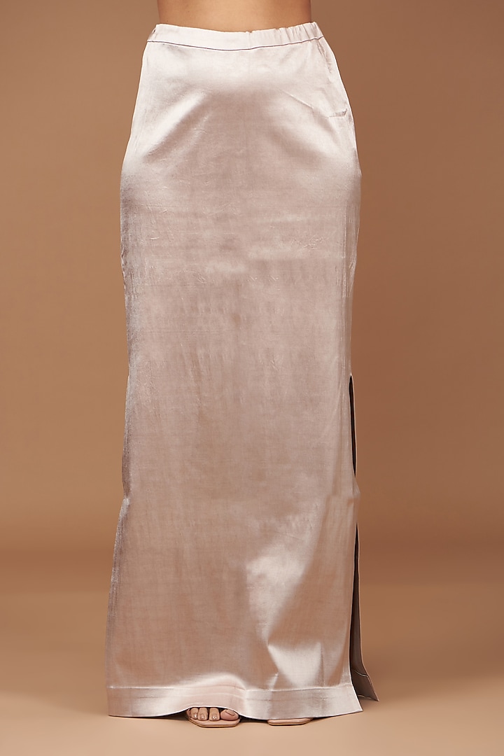Dusty Ivory Mukaish Thread Embroidered Bridal Saree Set by Dolly J at Pernia's Pop Up Shop
