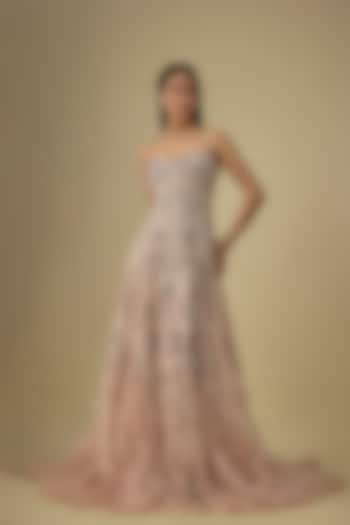 Pale Pink Organza Bridal Gown by Dolly J at Pernia's Pop Up Shop