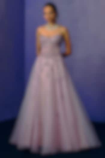 Lilac Dobby Organza Ball Engagement Gown by Dolly J at Pernia's Pop Up Shop