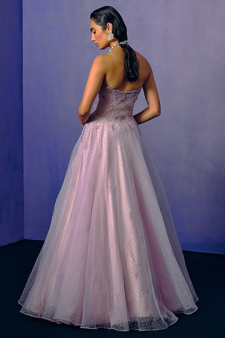 Lilac Dobby Organza Ball Engagement Gown by Dolly J at Pernia's Pop Up Shop