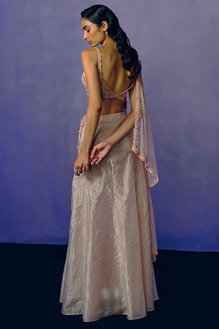 Primrose Woven Organza Wedding Lehenga Set by Dolly J at Pernia's Pop Up Shop
