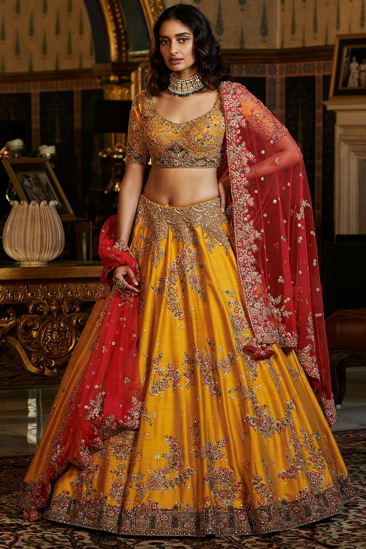Yellow Sequins Work Lehenga Choli, Wedding Lehenga Choli Party Dress Saree  Sari | eBay