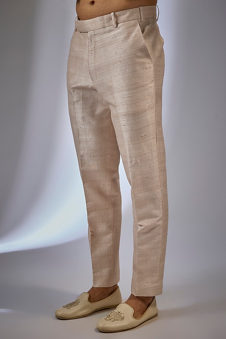 Light Blue Silk Embellished Kurta Set by Dolly J MAN at Pernia's Pop Up Shop