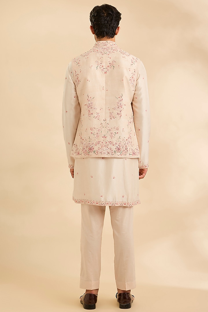 Ivory Silk Bundi Set by Dolly J MAN at Pernia's Pop Up Shop