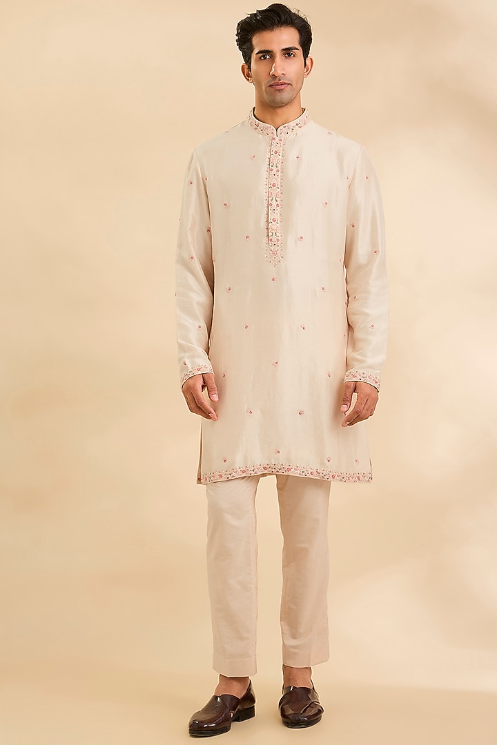 Ivory Silk Bundi Set by Dolly J MAN at Pernia's Pop Up Shop