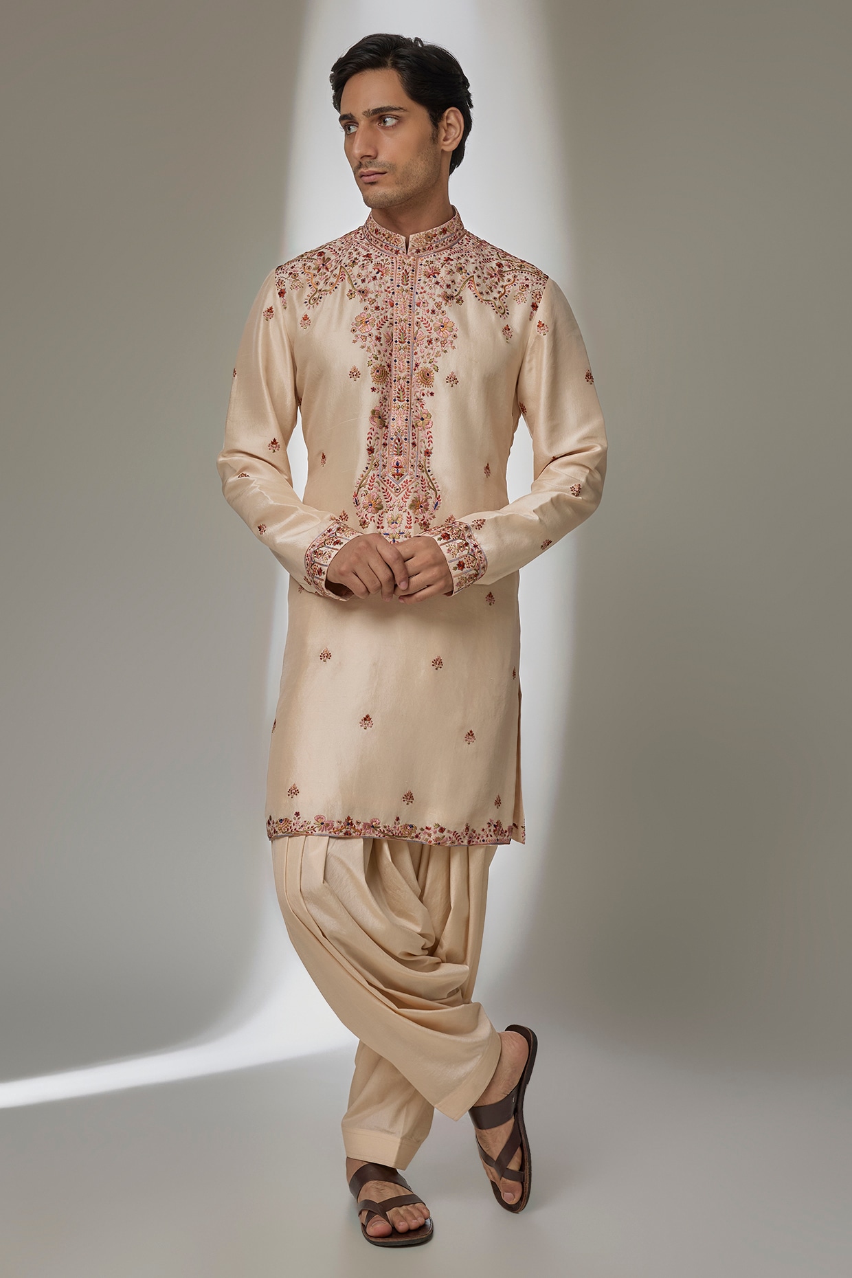 Dolly J MAN Ivory Silk Kurta Set
