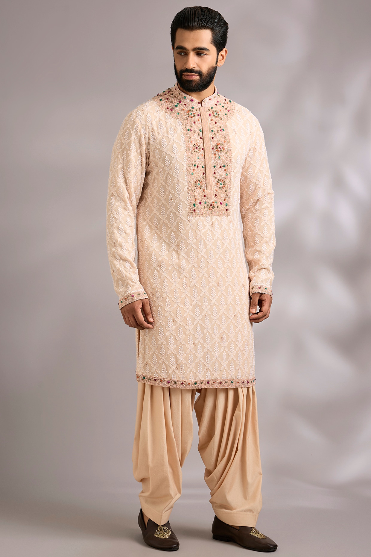 Dolly J MAN Ivory Georgette Kurta Set