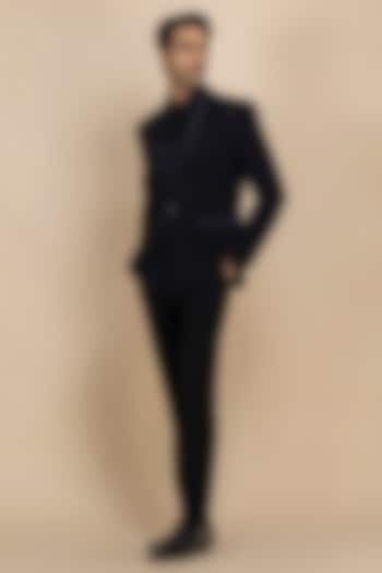 Black Japanese Crepe Tuxedo Set by Dolly J MAN at Pernia's Pop Up Shop