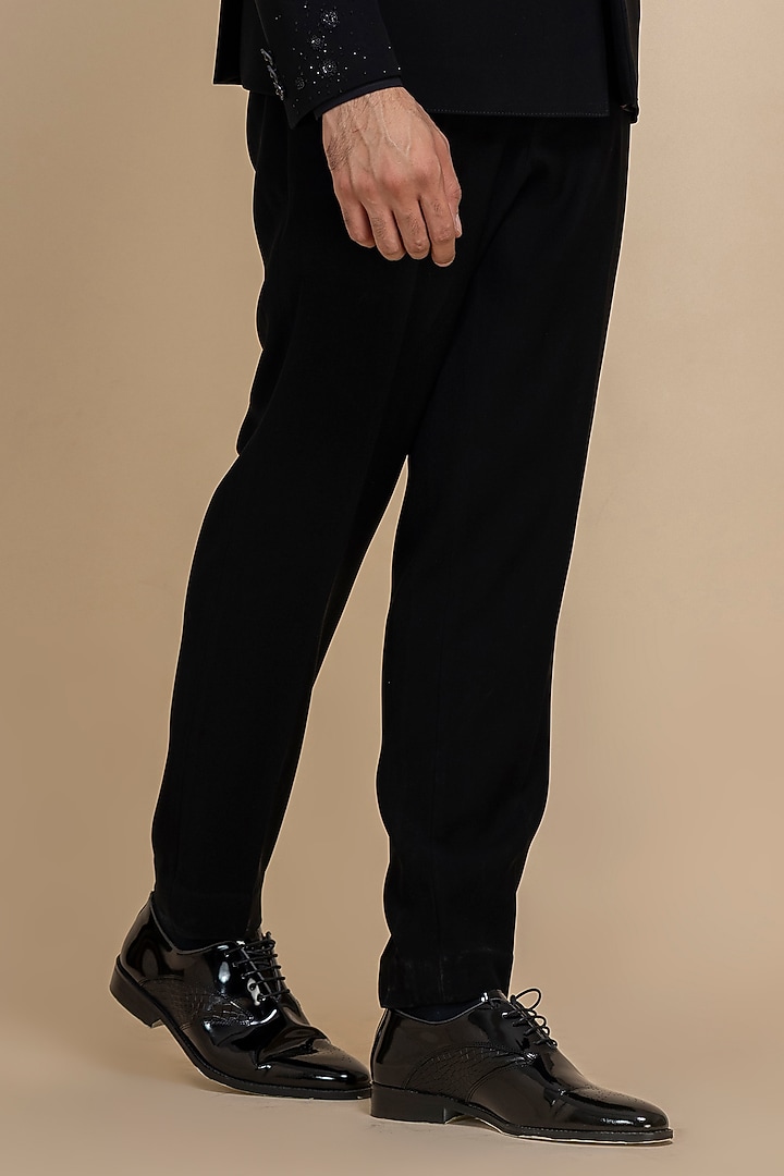 Black Japanese Crepe Tuxedo Set by Dolly J MAN at Pernia's Pop Up Shop