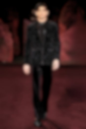 Noir-Colored Velvet Jacket Set by Dolly J MAN at Pernia's Pop Up Shop
