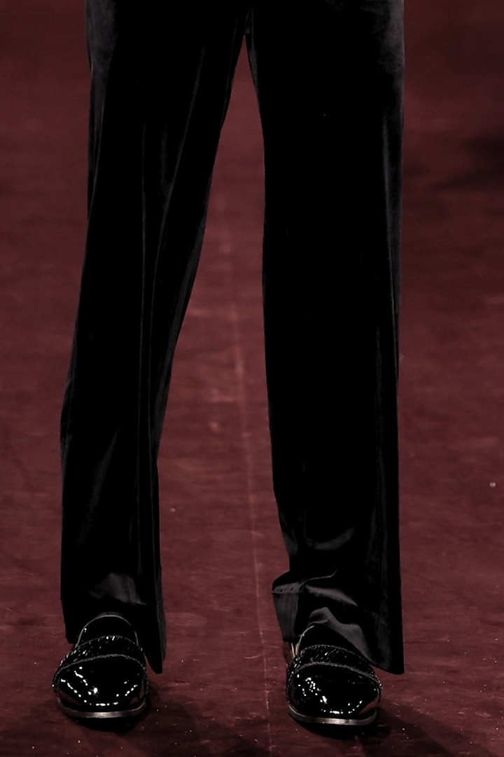 Noir-Colored Velvet Jacket Set by Dolly J MAN at Pernia's Pop Up Shop