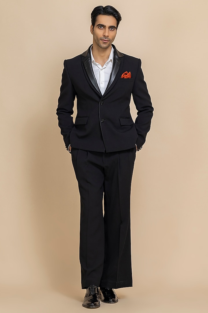 Black Japanese Crepe Tuxedo Set by Dolly J MAN at Pernia's Pop Up Shop