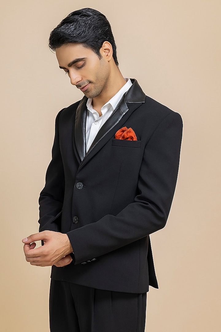 Black Japanese Crepe Tuxedo Set by Dolly J MAN at Pernia's Pop Up Shop