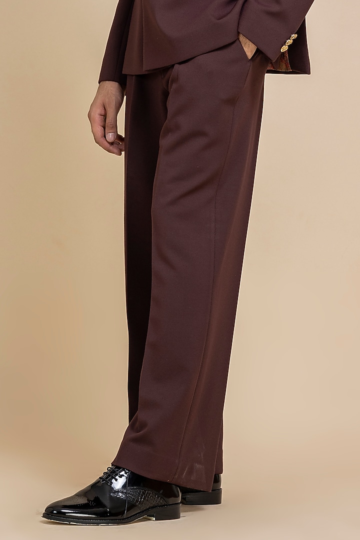 Cherry-Colored Japanese Crepe Tuxedo Set by Dolly J MAN at Pernia's Pop Up Shop