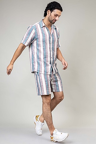 Multi-Colored Upcycled Cotton Printed Shirts by Doodlage Men