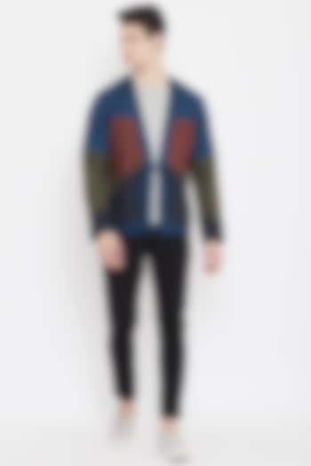Multi Colored Patchwork Jacket by Doodlage Men at Pernia's Pop Up Shop