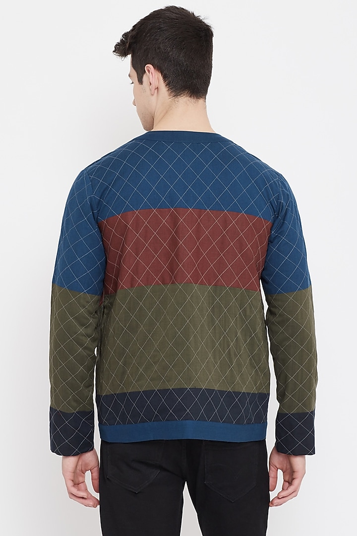 Multi Colored Patchwork Jacket by Doodlage Men at Pernia's Pop Up Shop