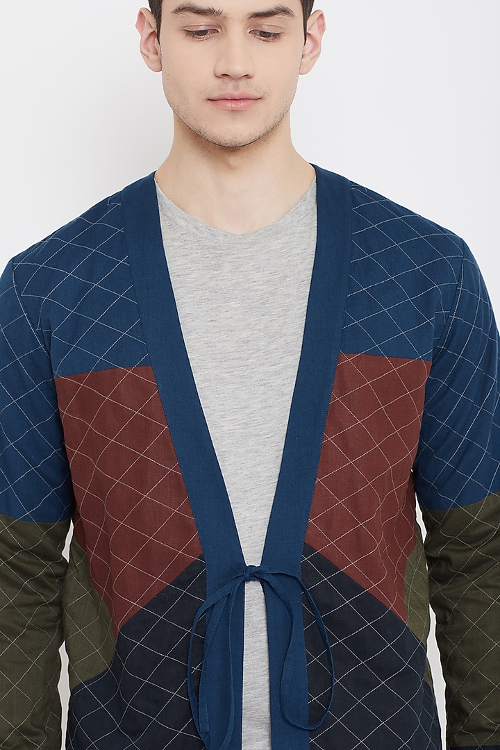 Multi Colored Patchwork Jacket by Doodlage Men at Pernia's Pop Up Shop