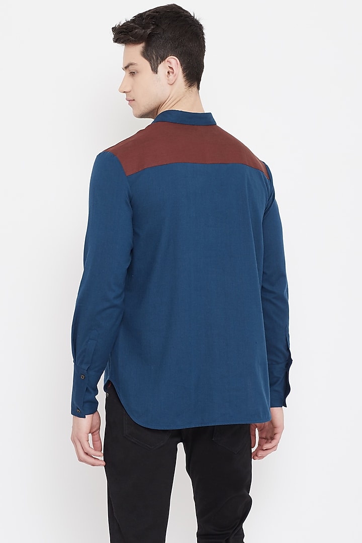 Multi Colored Patch Work Cotton Party Wear Shirt by Doodlage Men at Pernia's Pop Up Shop