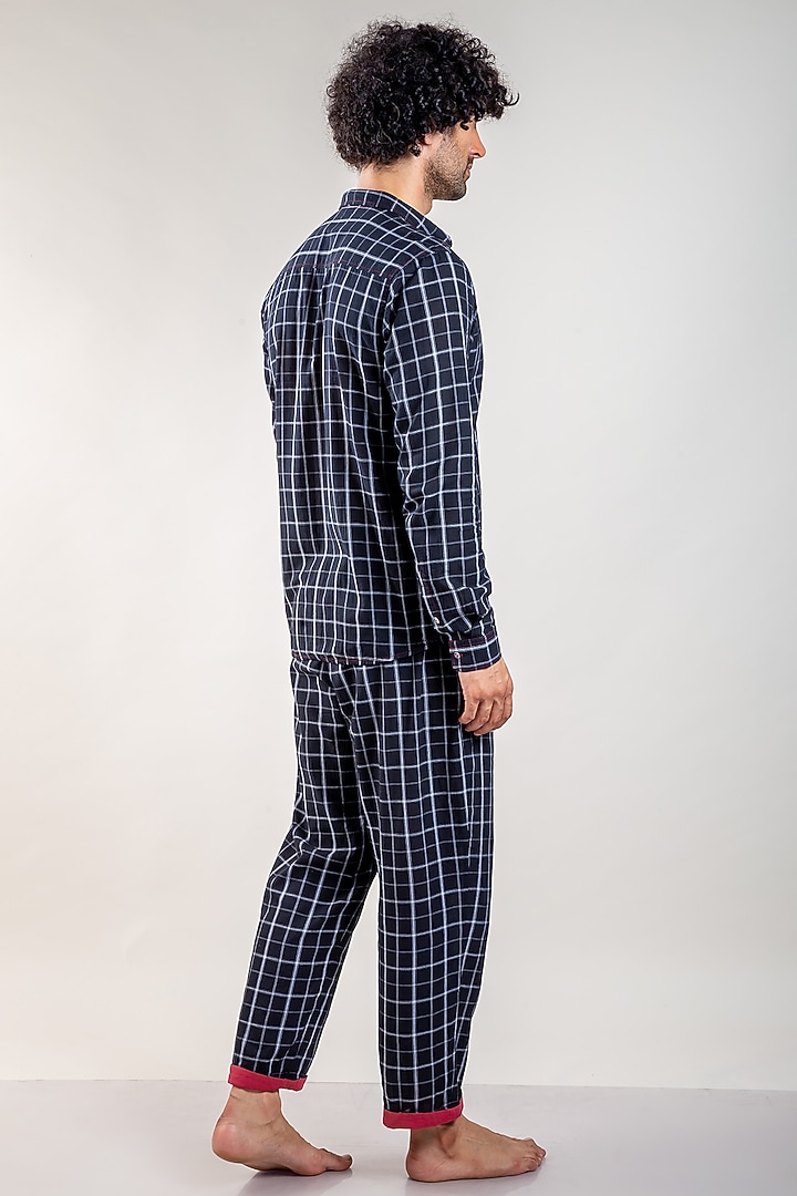 Black Summer Shirt in Upcycled Cotton by Doodlage Men at Pernia's Pop Up Shop